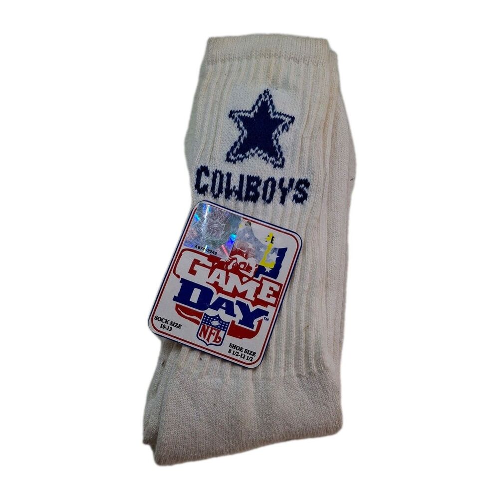 NWT Vtg NFL Dallas Cowboys Team Officially Licensed Product Crew Socks Football